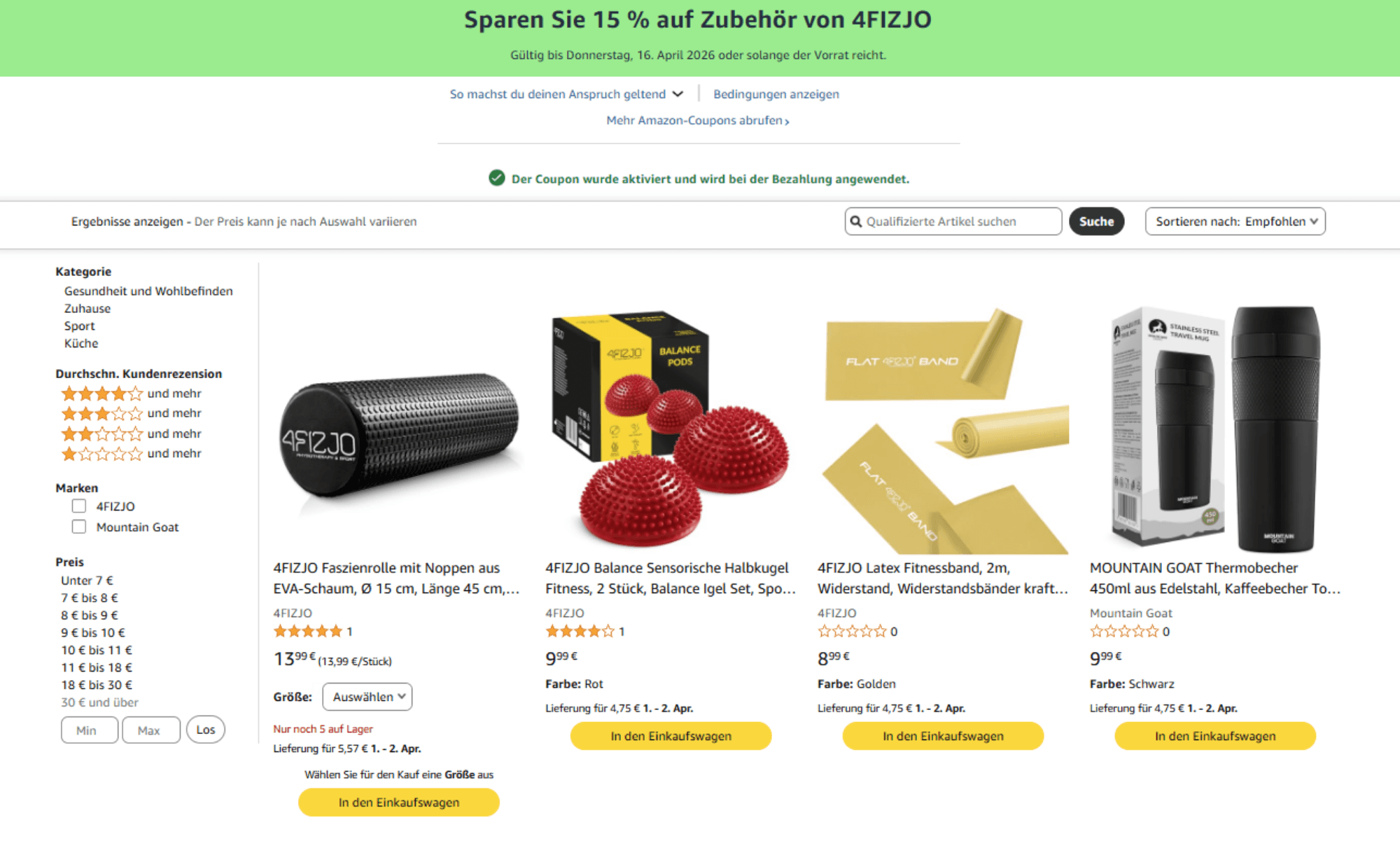 Zusätzliche Werbemaßnahmen