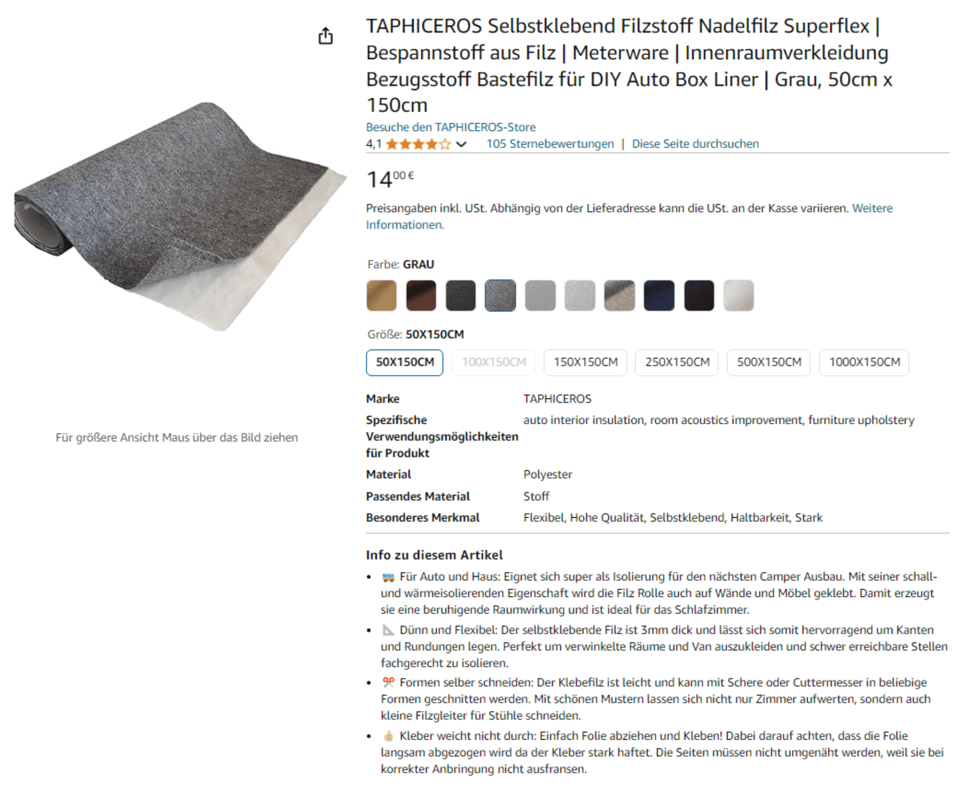 Zusätzliche Maßnahmen