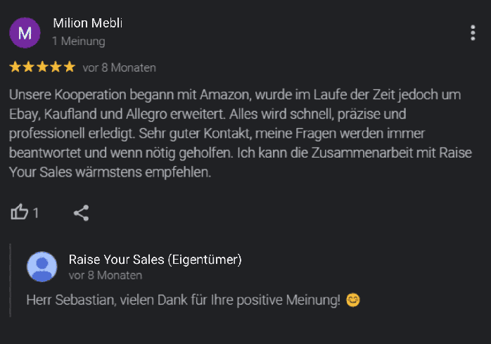 Bewertung von MilionMebli