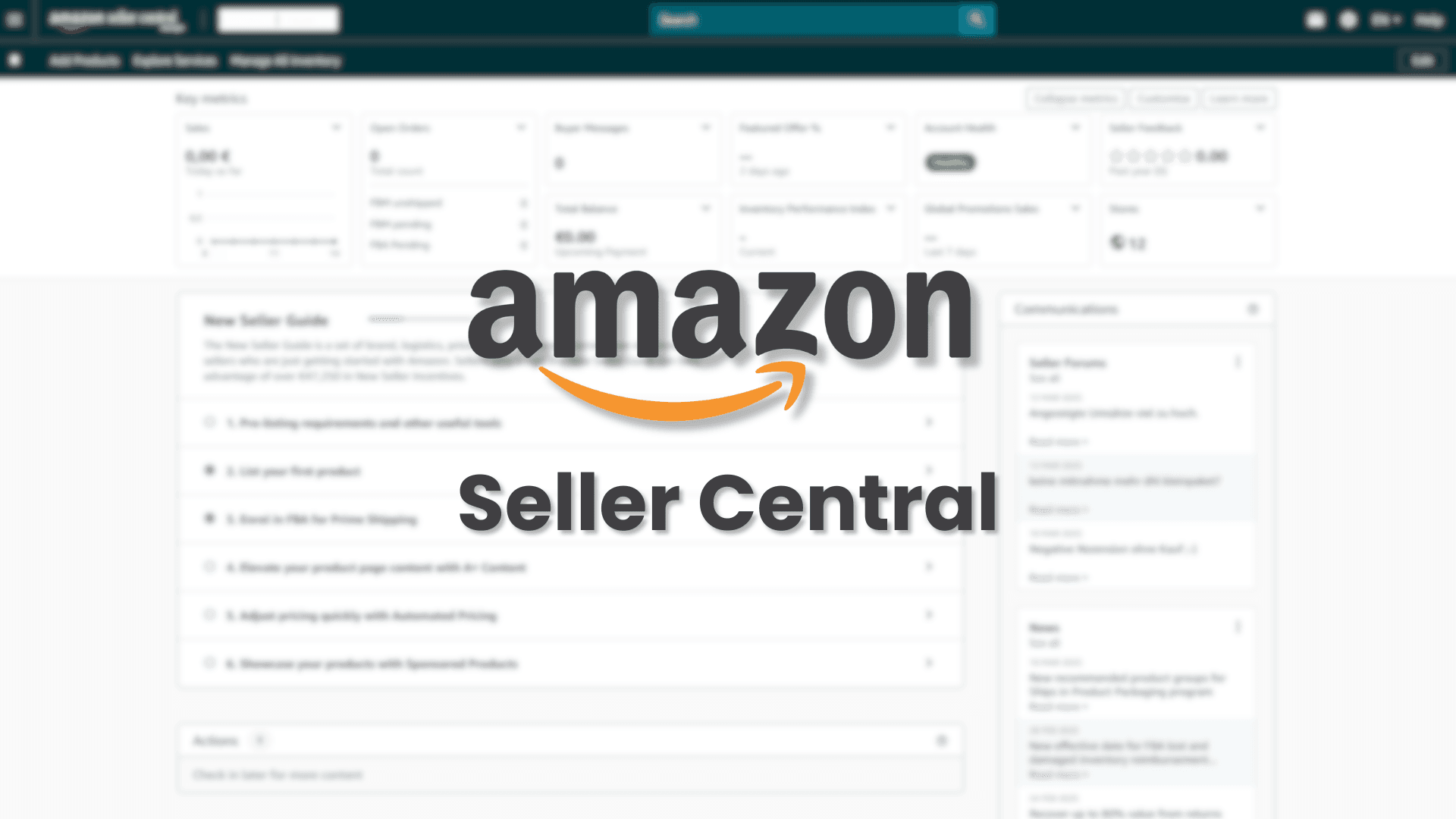 Amazon Seller Central: Ihr Verwaltungszentrum auf Amazon