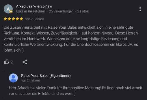 Der weitere Fahrplan