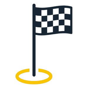 Symbol: Zielflagge
