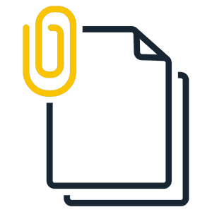 Symbol: Dokumente mit Büroklammer