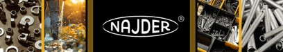 Banner des Shops Najder – farbige Collage des Sortiments