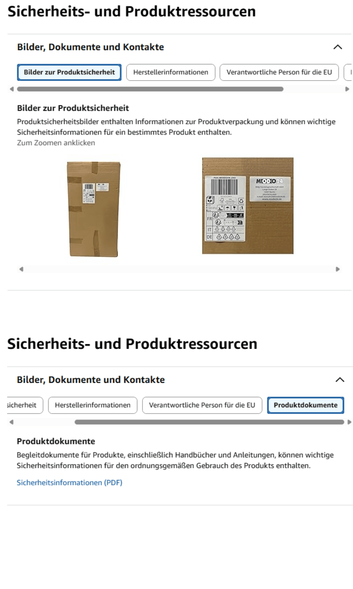 Aktualisierung der Listings gemäß GPSR-Verordnung