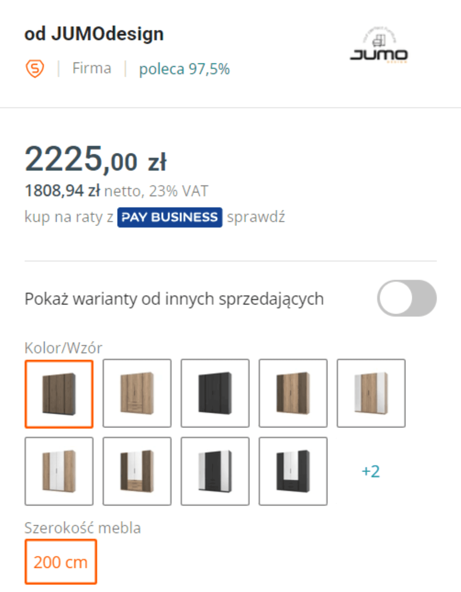 Variantenbildung der Angebote